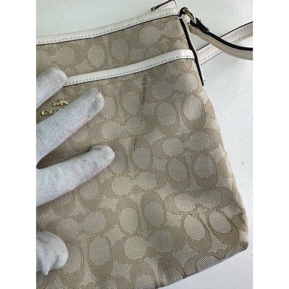 ALTERED - Coach No. L1979-F29960  Cream Beige Signature Crossbody - Picture 8 of 8